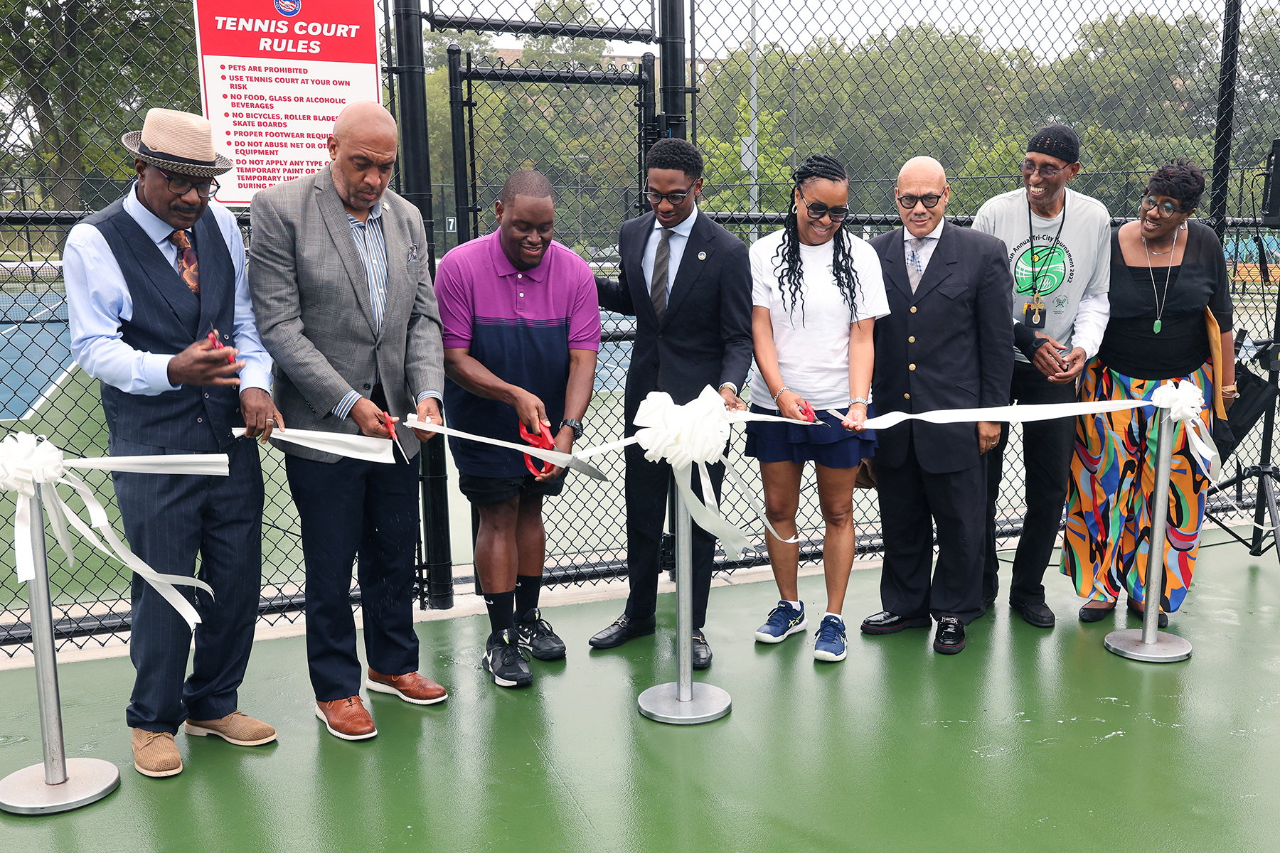 MARINE SERRE ブラック Tennis Court トップス Historic Cleveland tennis courts reborn ahead of 2025 Tri-City