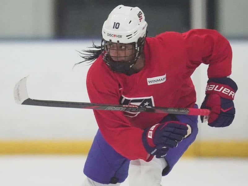 Laila Edwards enjoys homecoming; prepares to make Olympic debut as USA Hockey’s first Black female